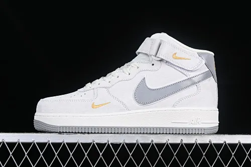 All categories Nk Air Force 1 Air Force series Nk Air Force 1 Mid Air Force mid-top Nk Air Force 1'07 Mid small hook gray suede Air Force One mid-top casual sneakers KG3031-012